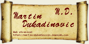 Martin Dukadinović vizit kartica